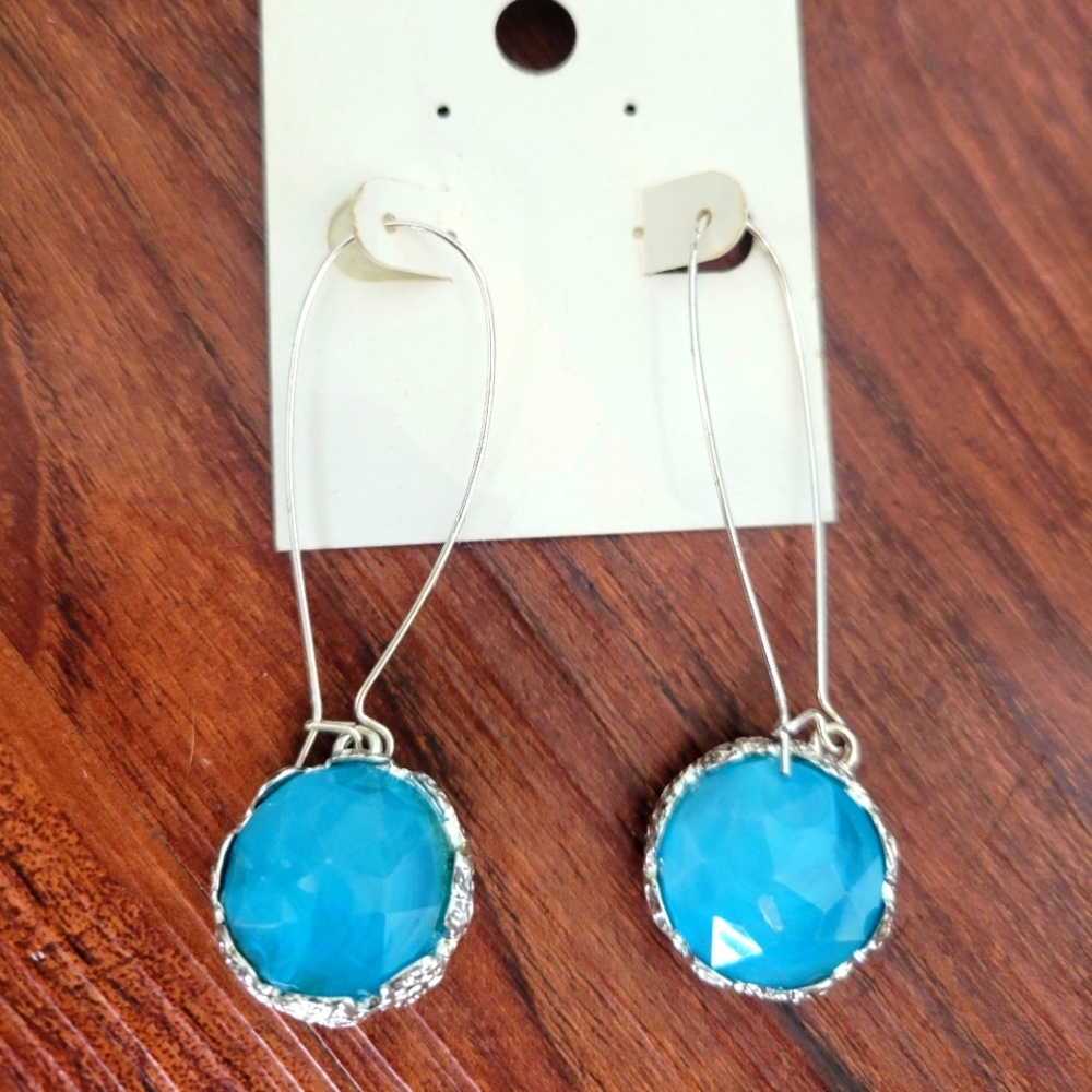 Blue stone earrings